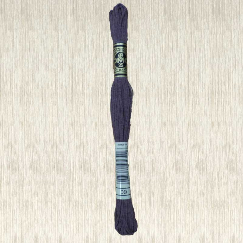 DMC 09 mouline 25 stranded cotton 8 metres