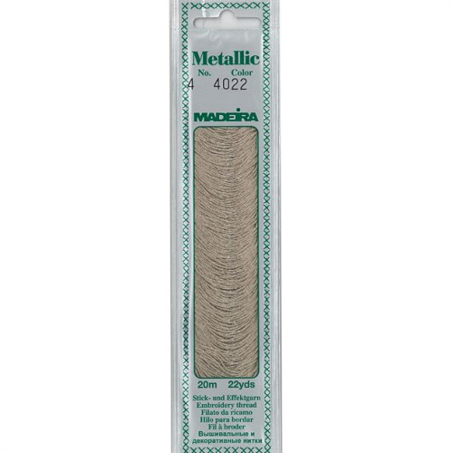 Madeira Metallic No 4 embroidery thread color 4022 gold dust