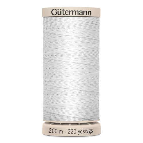 Gutermann Waxed Hand Quilting Thread, 100% cotton, 200m Spool