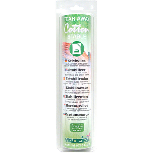 Madeira Cotton Stable Iron-on Tear Away - White