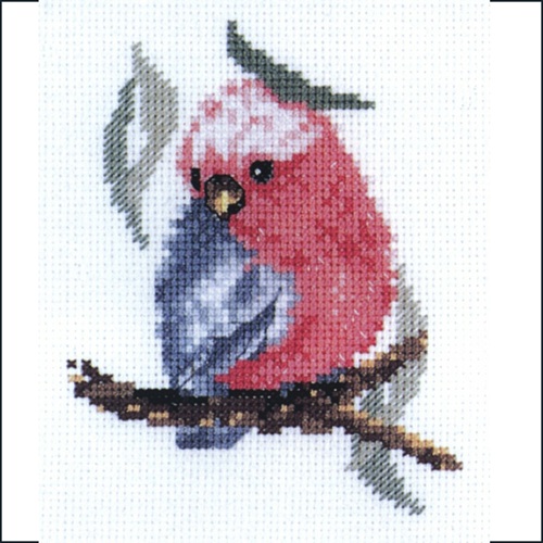 Australiana Baby Galah cross stitch kit by DMC 10 x 10cm