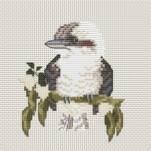 Kookaburra Baby cross stitch pattern by Maureen Maguire for Caronie 