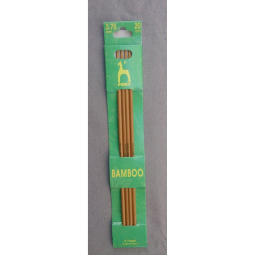 Pony double end bamboo knitting pins 3.75mm set of 4 