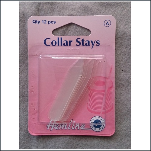 Collar stays for stiffening collar points, 12 pack