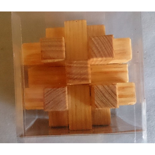 Complexa Puzzle, 14 piece, 9cm cube, wood brain teaser.