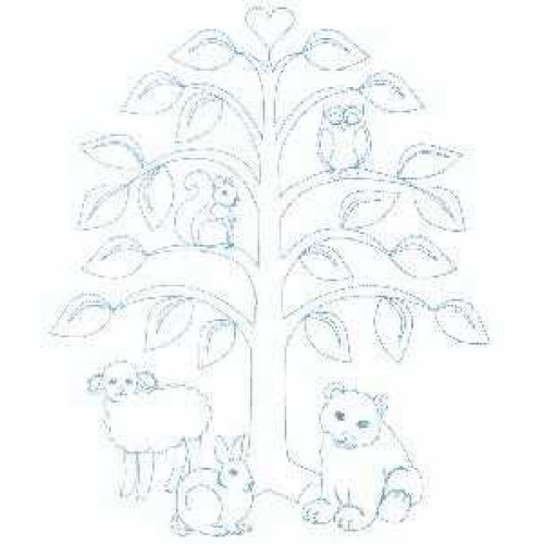 Continuous Line quilting pattern Lullaby a wholecloth crib or wall quilt