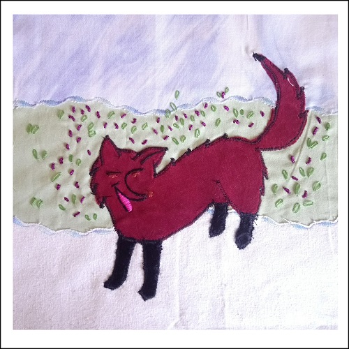 Fox on the Sly textile art pattern