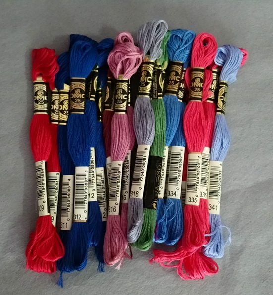 DMC stranded cotton thread skeins