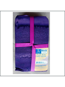 Batik Purples Fabric fat quarter pack from Birch Creative