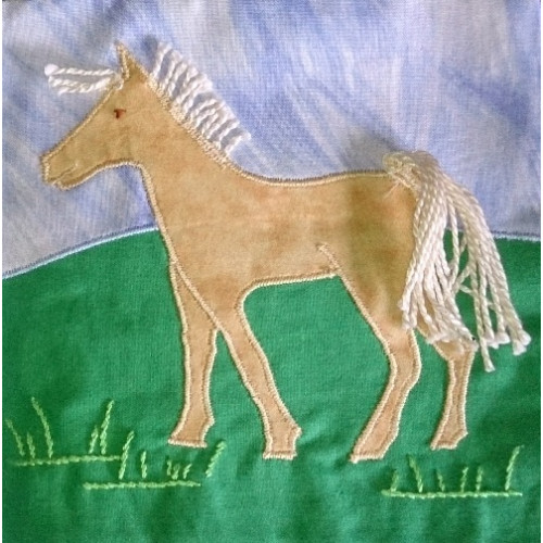 Brumby on the Mountain textile art pattern