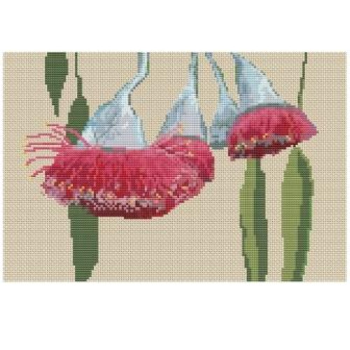 Silver Princess Gum Blossom cross stitch chart or kit by Mary Elizabeth