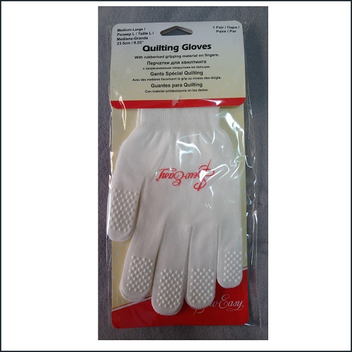 Sew Easy White Quilting Gloves - small to medium