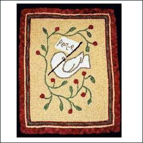 Dove of Peace rug hooking pattern 