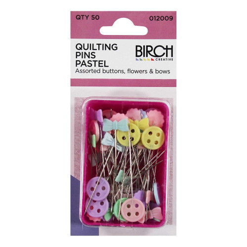 Quilting pins with pastel heads